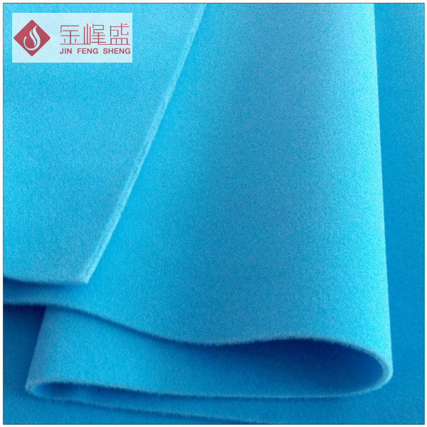 天藍色棉布底長毛雙面植絨布（D4-SC0406241)
