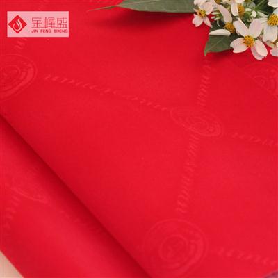 紅色壓花植絨布（A01.C3.0388)