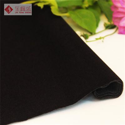黑色水刺短毛植絨布（B01.D1.0001）