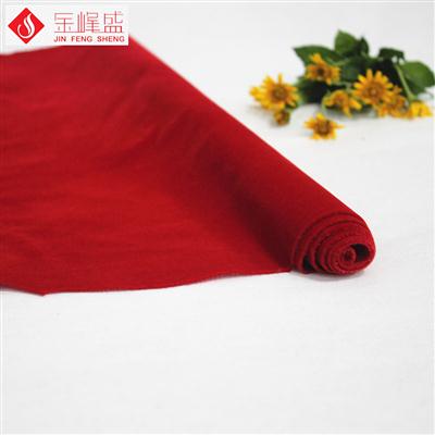 棉布底紅色長毛植絨布（A04.C1.0019)
